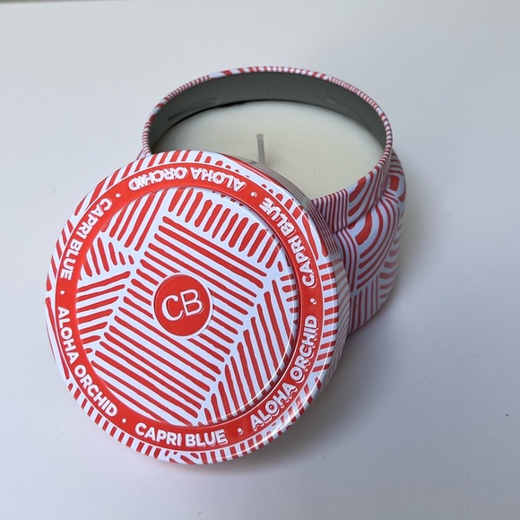 Capri Blue for Anthropologie SOLD OUT aloha orchid tin candle 8.5 oz. - Picture 1 of 4